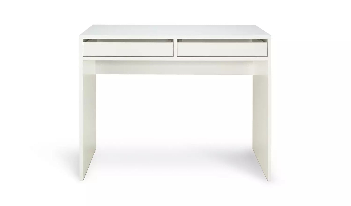 Assembled Pepper 2 Drawer Desk - White